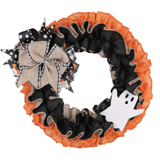 Best Halloween Wreath Plaid Bow Ribbon Hanging Decoration | Buy Online at Furniture Things Australia