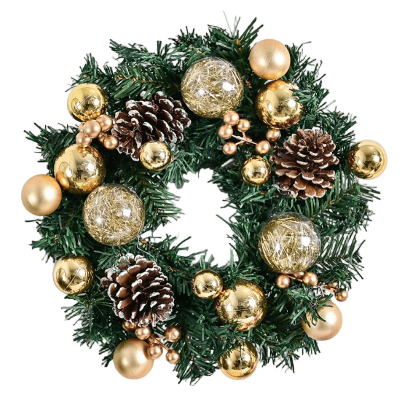 Best Christmas Wreath Round Silk Holiday Decoration | Buy Online at Furniture Things Australia