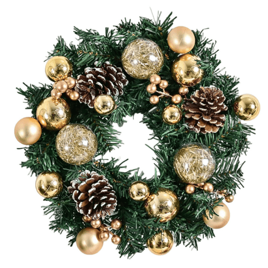 Best Christmas Wreath Round Silk Holiday Decoration | Buy Online at Furniture Things Australia