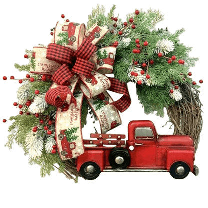 Best Christmas Wreath Red Truck Front Door Decoration | Buy Online at Furniture Things Australia