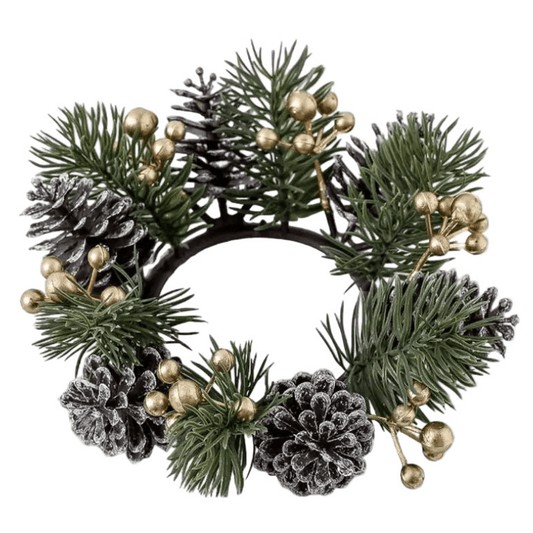 Best Christmas Candle Ring with Artificial Red Berry | Buy Online at Furniture Things Australia