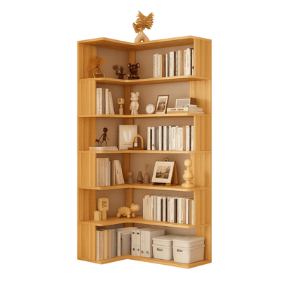 Best Bookcase Solid Wood Corner Modern Storage | Buy Online at Furniture Things Australia