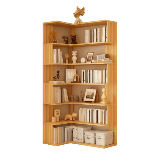 Best Bookcase Solid Wood Corner Modern Storage | Buy Online at Furniture Things Australia
