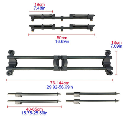 Fishing Rod Pod with Adjustable Triple Holder