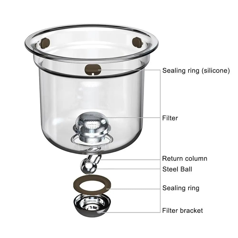 Teapot Glass Magnetic Separation Wood Handle