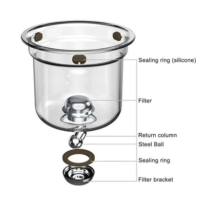 Teapot Glass Magnetic Separation Wood Handle