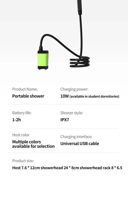 Camping Shower Pump with Digital Display 6000mAh