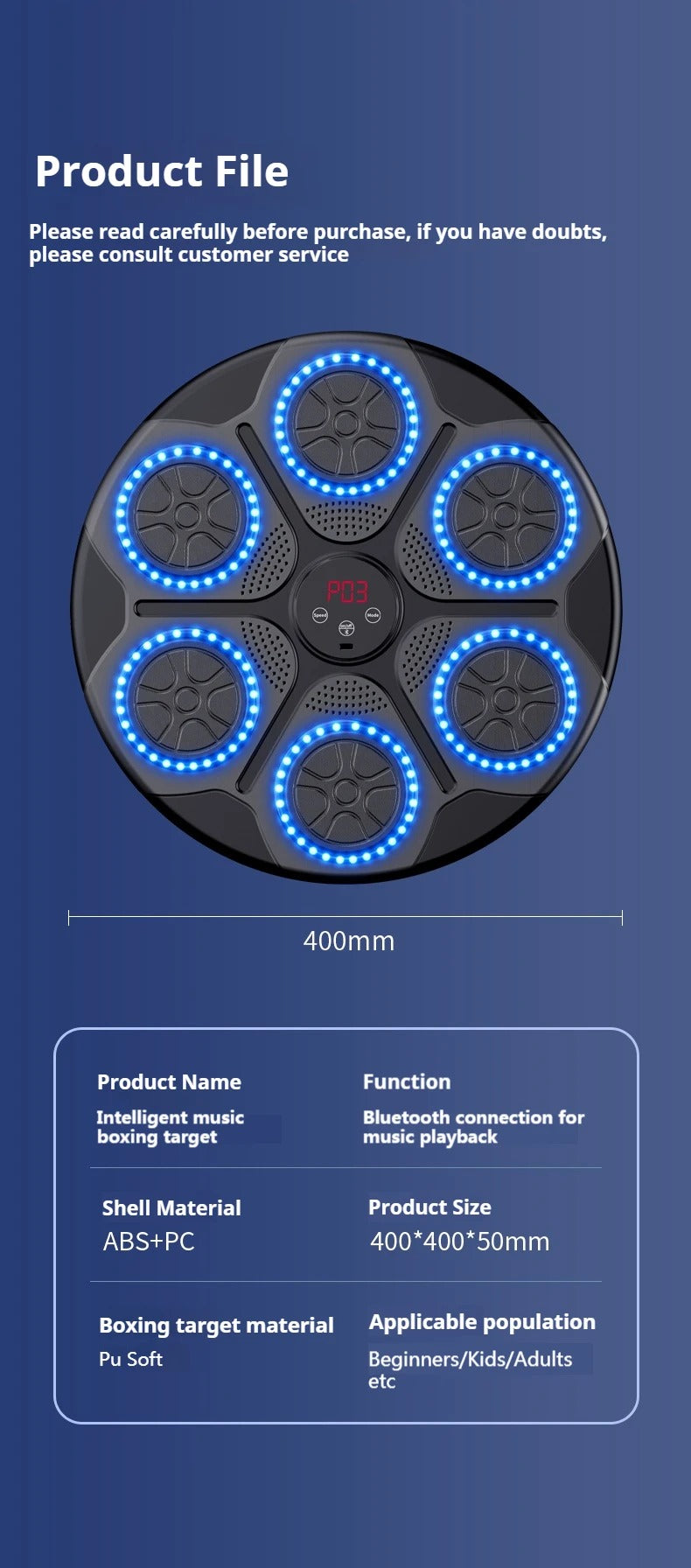 Smart Bluetooth Wall Mounted  Boxing Machine