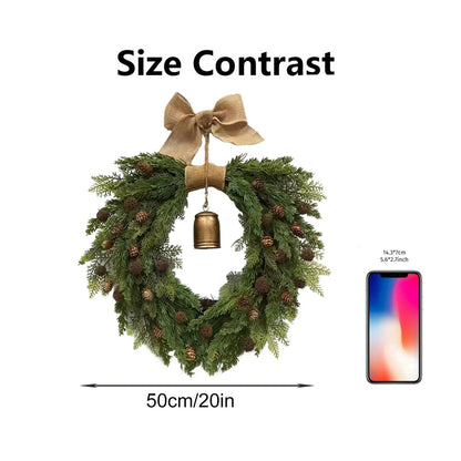 Christmas Wreath Bells Garland Holiday Decoration