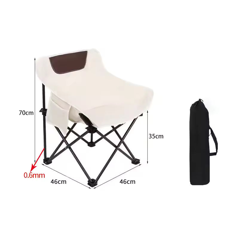 Portable Camping Moon Chair with Back Support