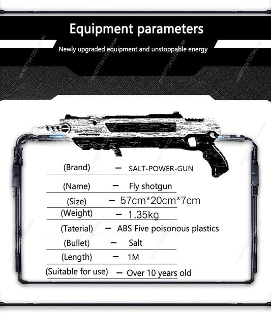 Salt Gun Fly Mosquito Shooter Plastic Toy Rifle