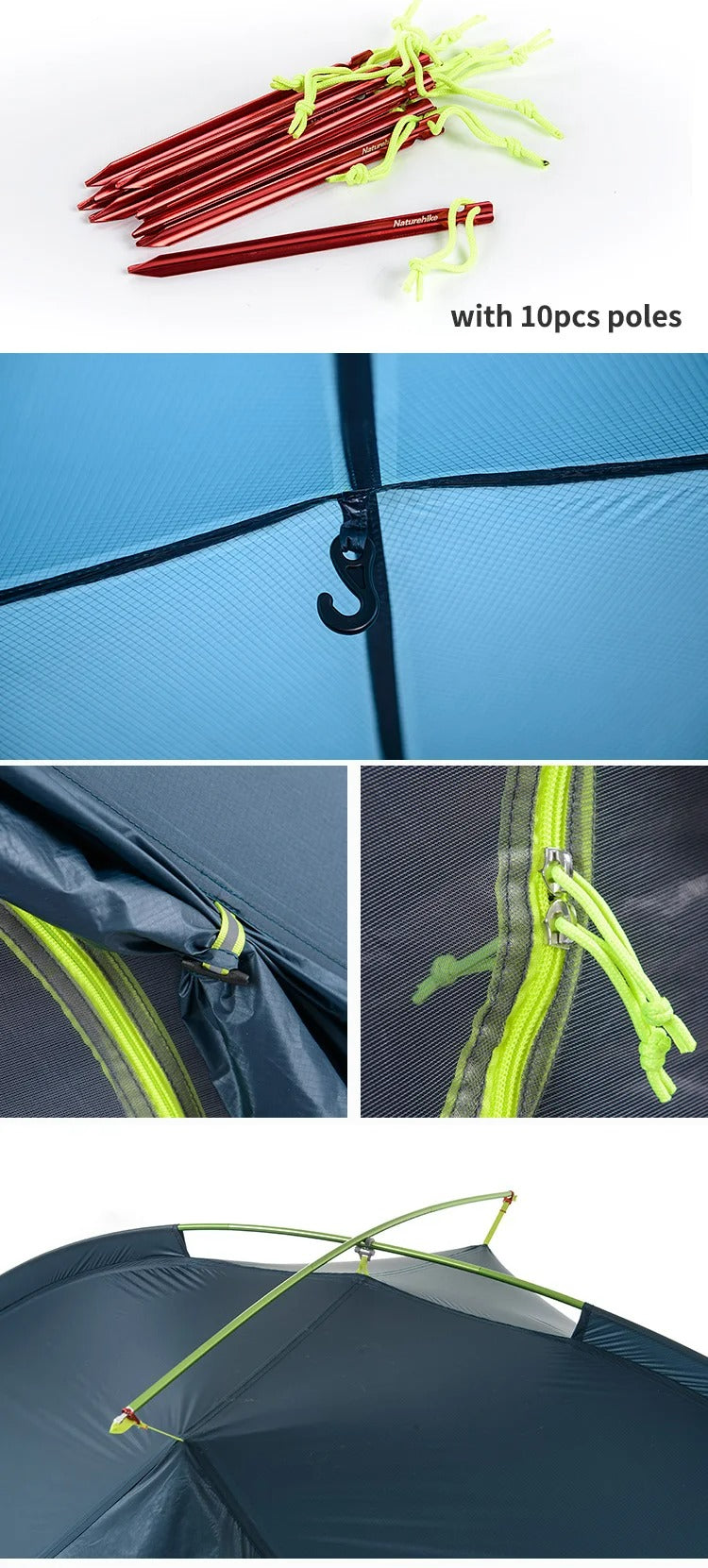 Outdoor Hiking Tent with Ultralight Waterproof Nylon (1  Person)