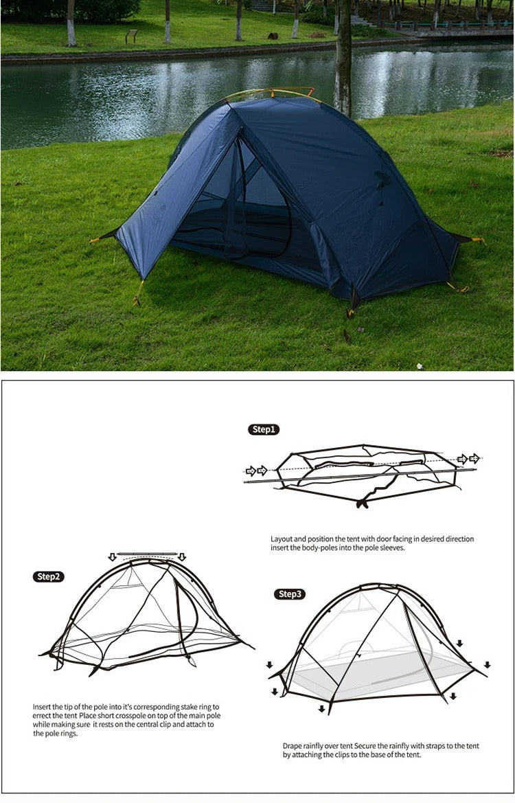 Outdoor Hiking Tent with Ultralight Waterproof Nylon (1  Person)