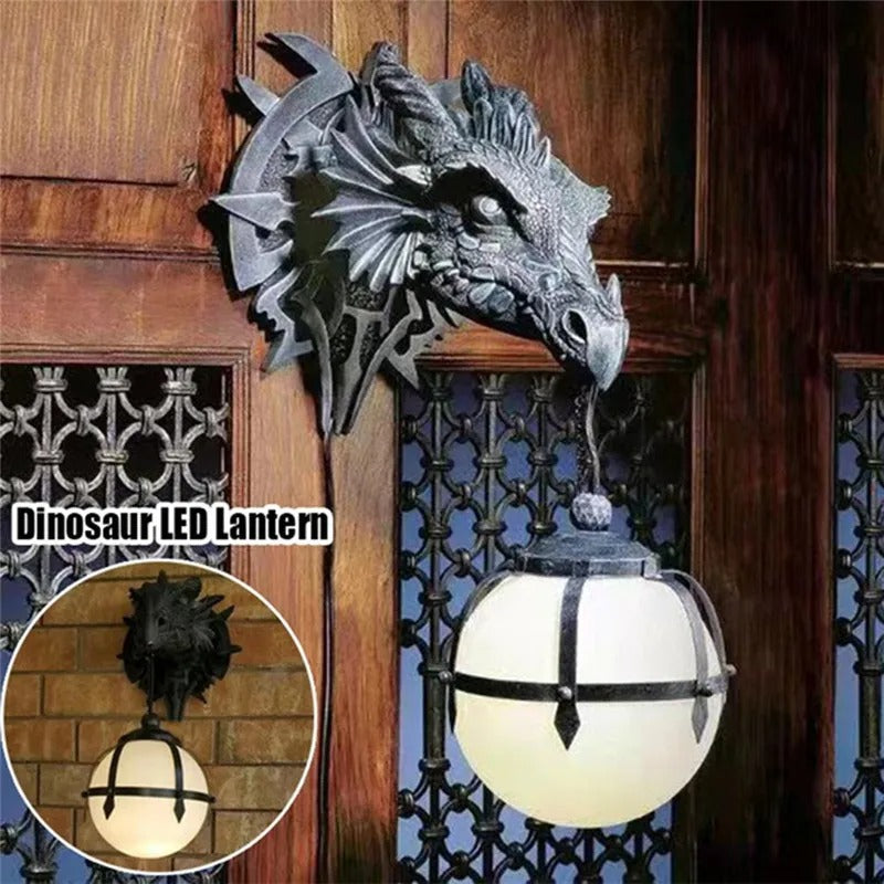Dragon Lantern Industrial Resin Hanging LED Lamp
