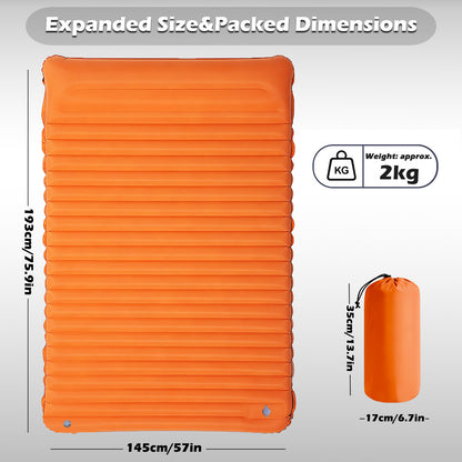 Air Mattress Twin Connectable with Built-In Pump