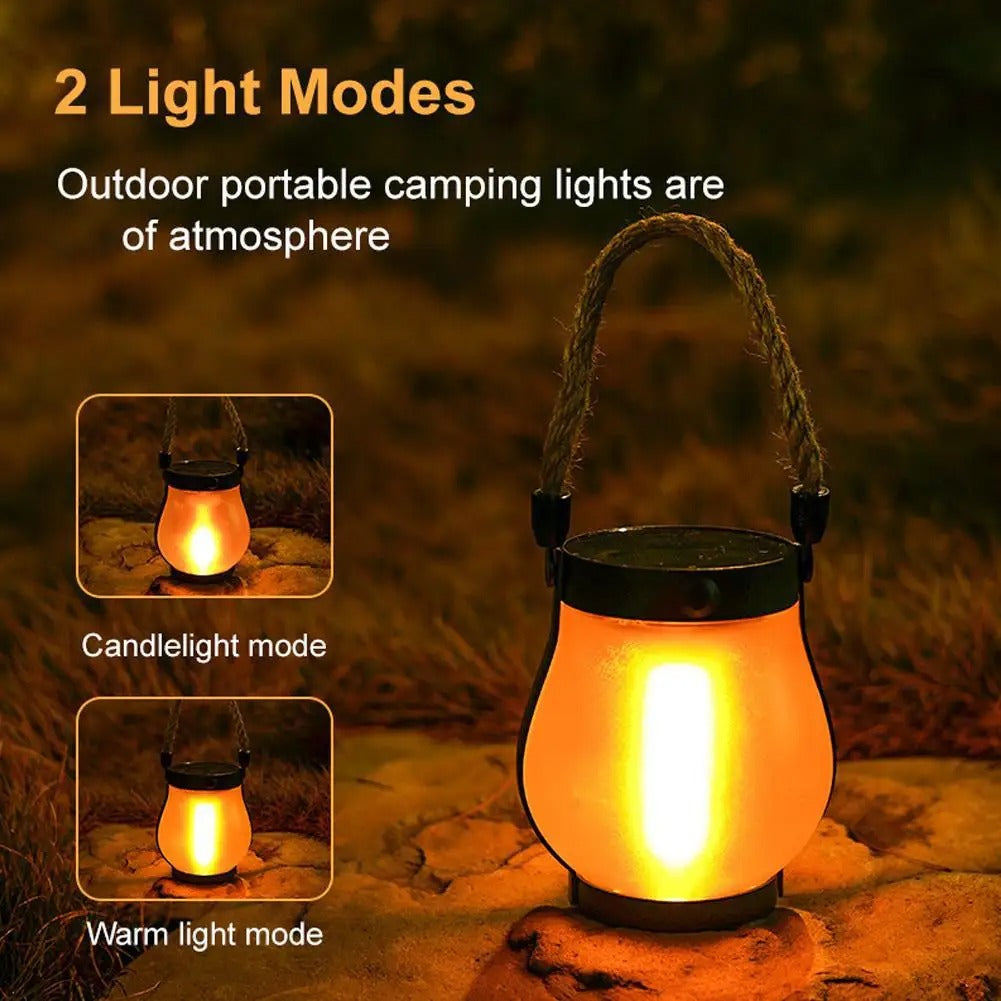 Rechargeable Waterproof Warm Flame Camping Lantern