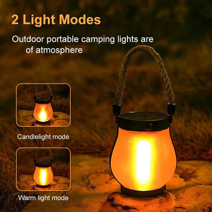 Rechargeable Waterproof Warm Flame Camping Lantern