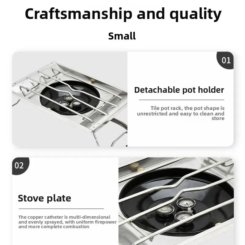 Folding Stainless Steel Gas Burner 8000W