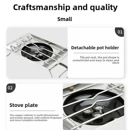 Folding Stainless Steel Gas Burner 8000W
