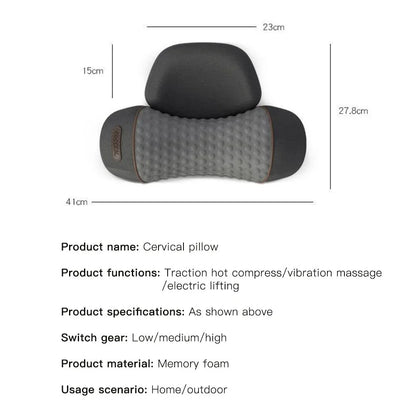 Neck Massager Pillow with Electric Heating Cervical Stretch