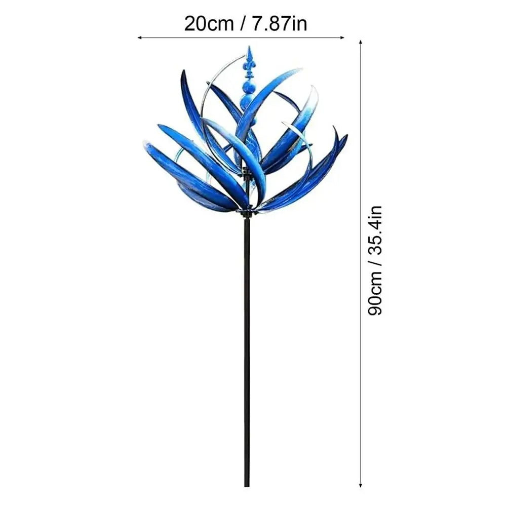 Wind Spinner Metal Retro Garden Windmill Decoration