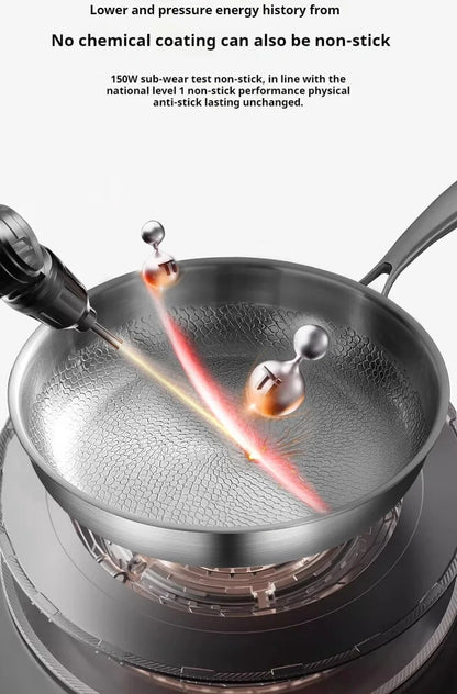 Frying Pan Pure Titanium Non Stick Uncoated Hammer Pattern