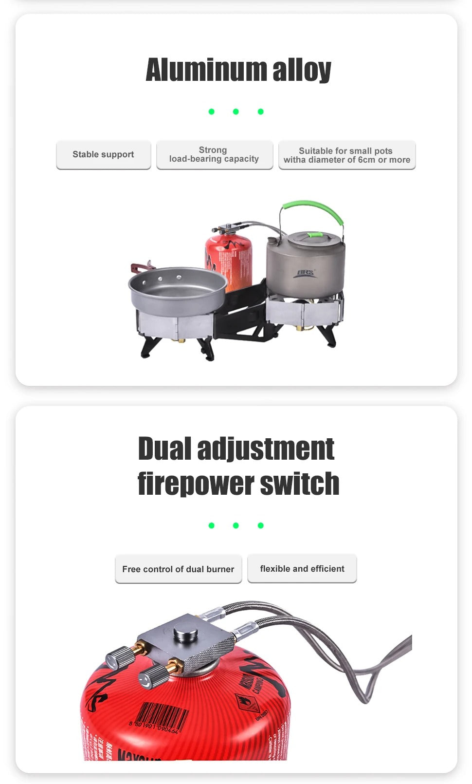 Camping Double Burner Folding Portable Gas
