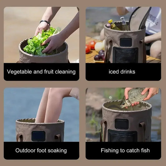 Waterproof Collapsible Camping Bucket 25L
