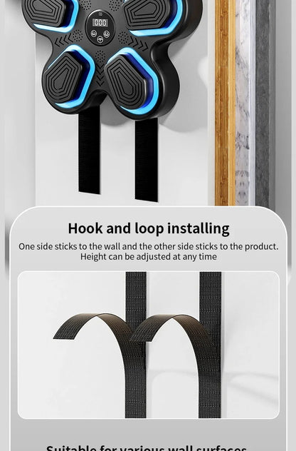 Boxing Machine with Smart Bluetooth Training Wall Pad