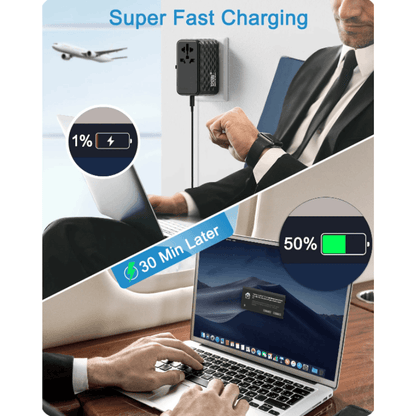 Best Travel Adapter Universal GaN 120W Fast Charger | Buy Online at Furniture Things Australia