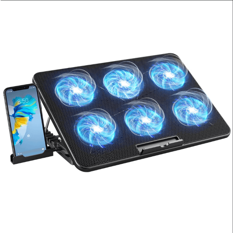 Best Laptop Cooling Pad Adjustable Stand with 6 Quiet Fans | Buy Online at Furniture Things Australia