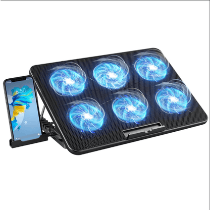 Best Laptop Cooling Pad Adjustable Stand with 6 Quiet Fans | Buy Online at Furniture Things Australia