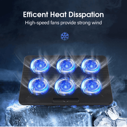 Best Laptop Cooling Pad Adjustable Stand with 6 Quiet Fans | Buy Online at Furniture Things Australia