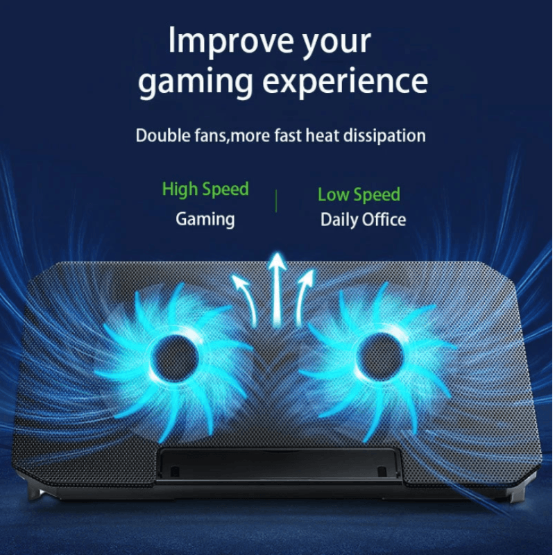 Best Laptop Cooler Stand Adjustable Dual Fan USB | Buy Online at Furniture Things Australia