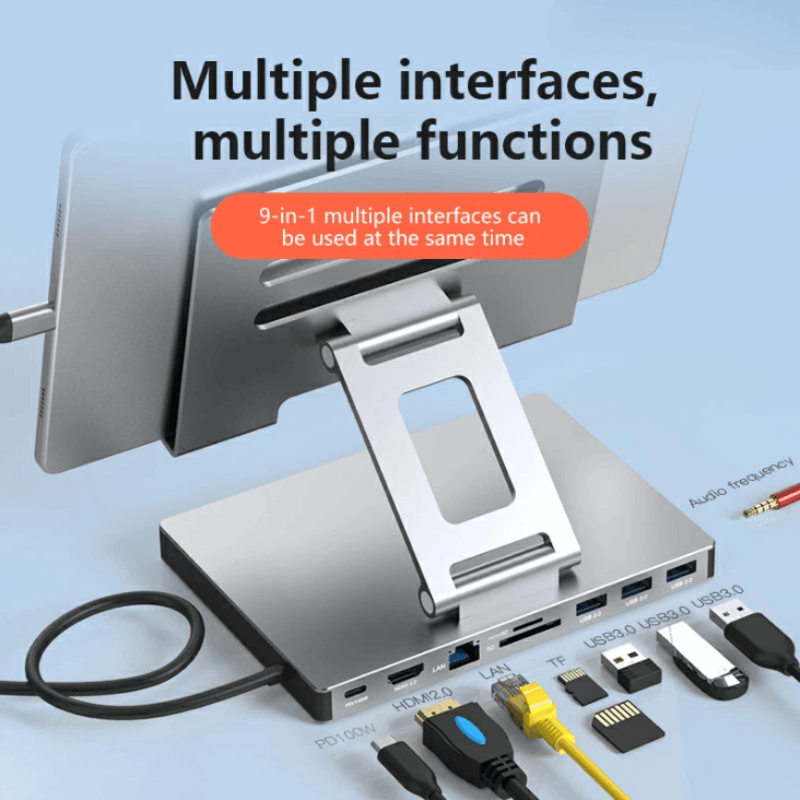 Best iPad Stand Docking Station USB C Hub 9-in-1 | Buy Online at Furniture Things Australia