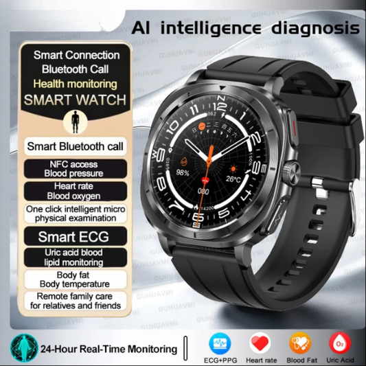 Smart Watch with ECG NFC Health Tracker