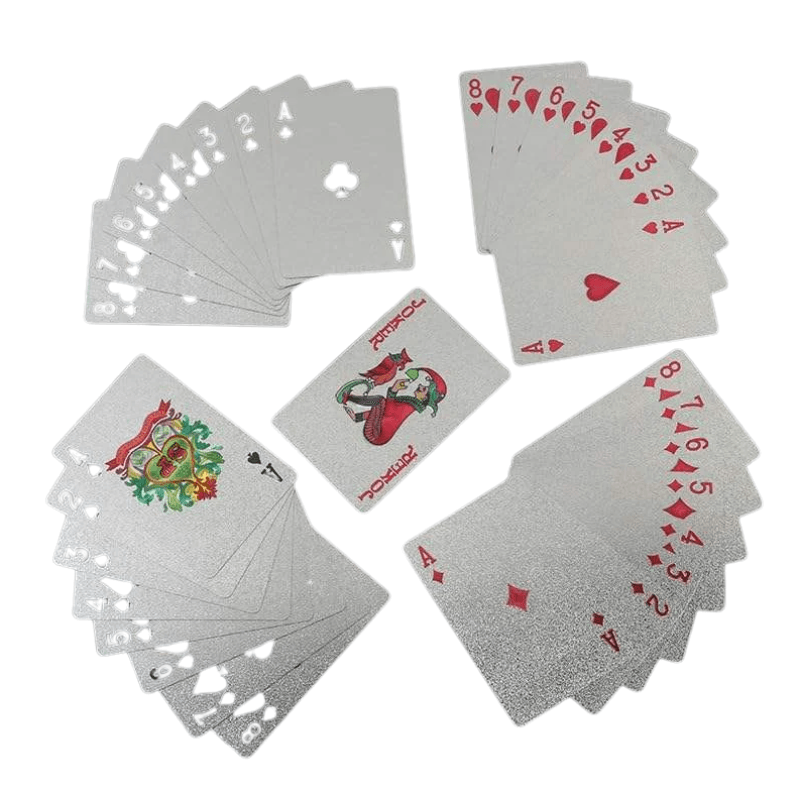Best Playing Cards Silver Foil Waterproof Plastic | Buy Online at Furniture Things Australia