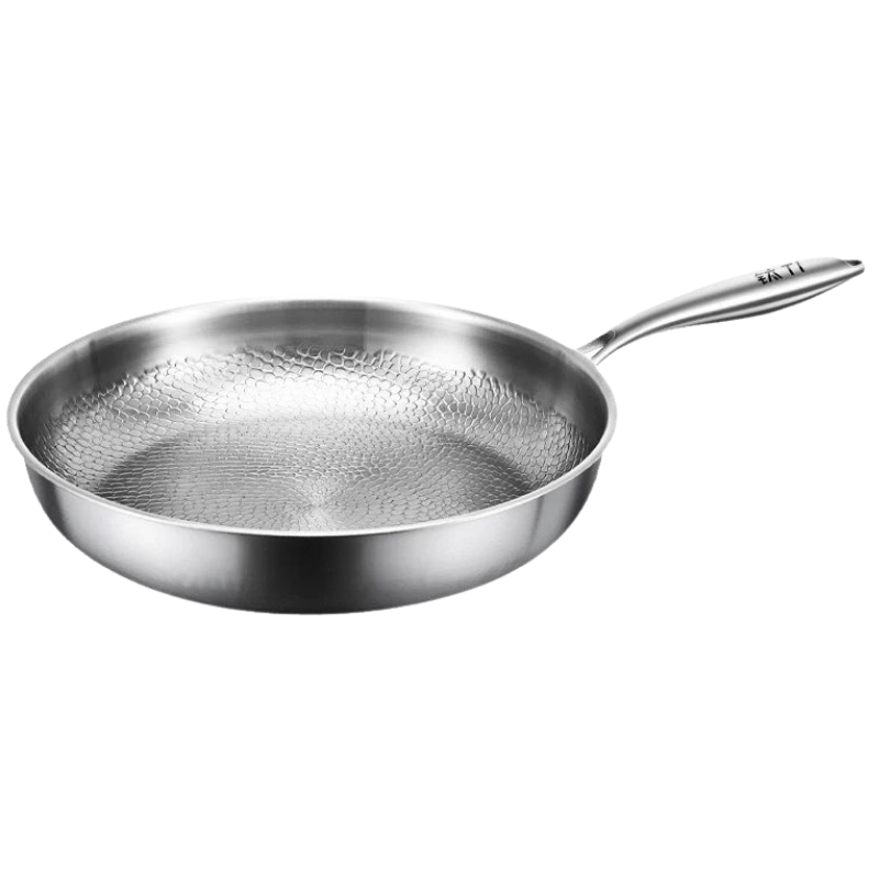 Frying Pan Pure Titanium Non Stick Uncoated Hammer Pattern
