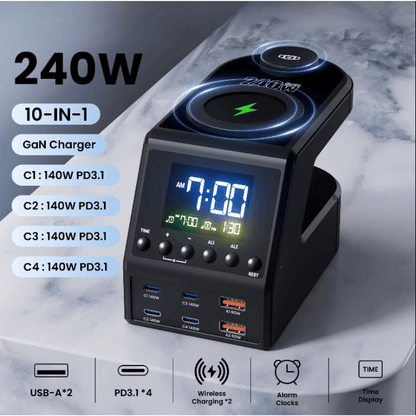 Best Charger Station GaN 240W Wireless USB-C Fast | Buy Online at Furniture Things Australia