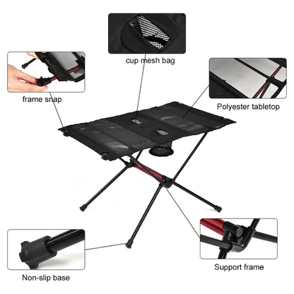 Camping Table with Folding Portable Cup Holder