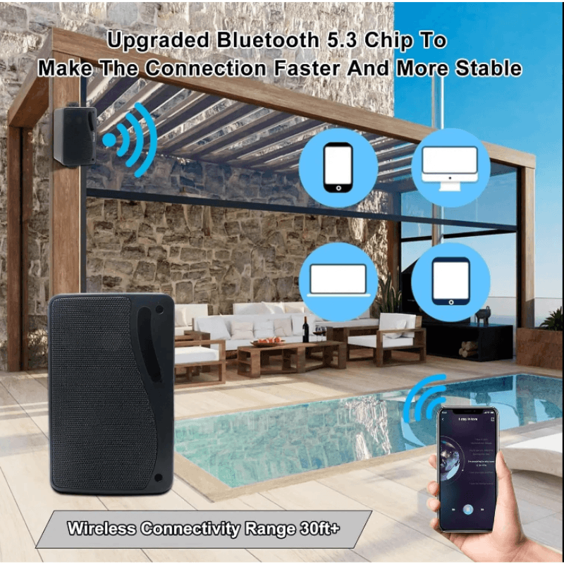 Best Outdoor Bluetooth Speakers Waterproof 200W Wall Mount | Buy Online at Furniture Things Australia