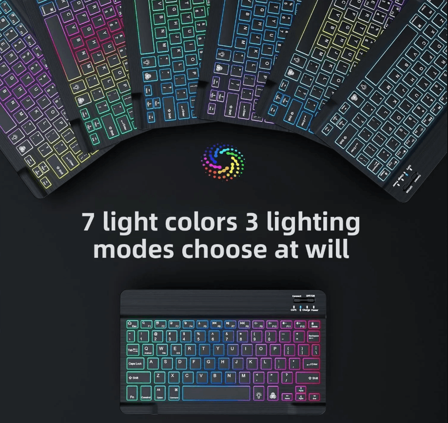 Best Wireless Bluetooth Keyboard with 3 Color Luminous Backlit | Buy Online at Furniture Things Australia