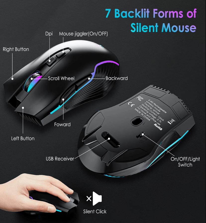 Best RGB Wireless Rechargeable Keyboard Mouse Combo | Buy Online at Furniture Things Australia