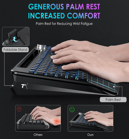 Best RGB Wireless Rechargeable Keyboard Mouse Combo | Buy Online at Furniture Things Australia