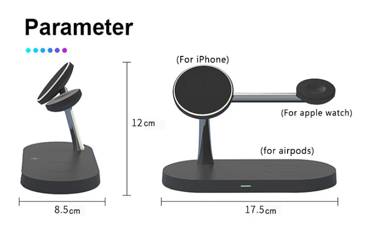 3 in 1  Wireless Charger Stand for iPhone & Apple Watch