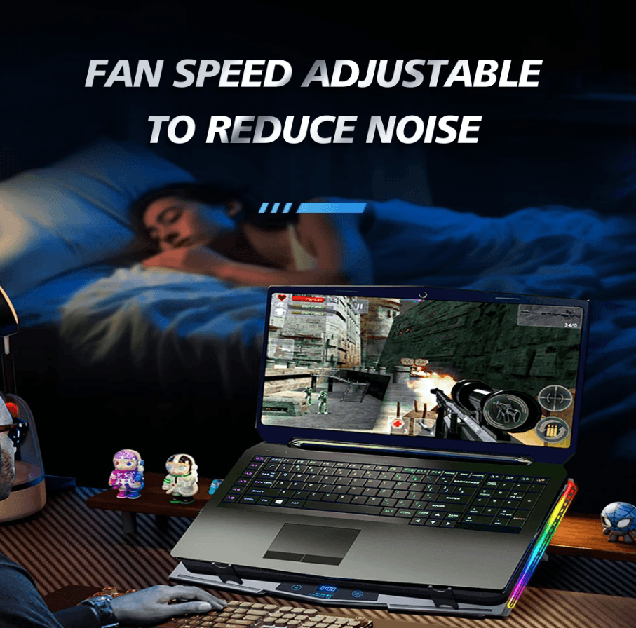 Best Laptop Cooling Pad Adjustable RGB Quiet USB Fans | Buy Online at Furniture Things Australia