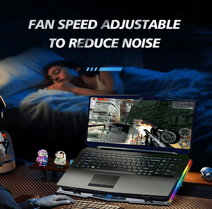 Best Laptop Cooling Pad Adjustable RGB Quiet USB Fans | Buy Online at Furniture Things Australia