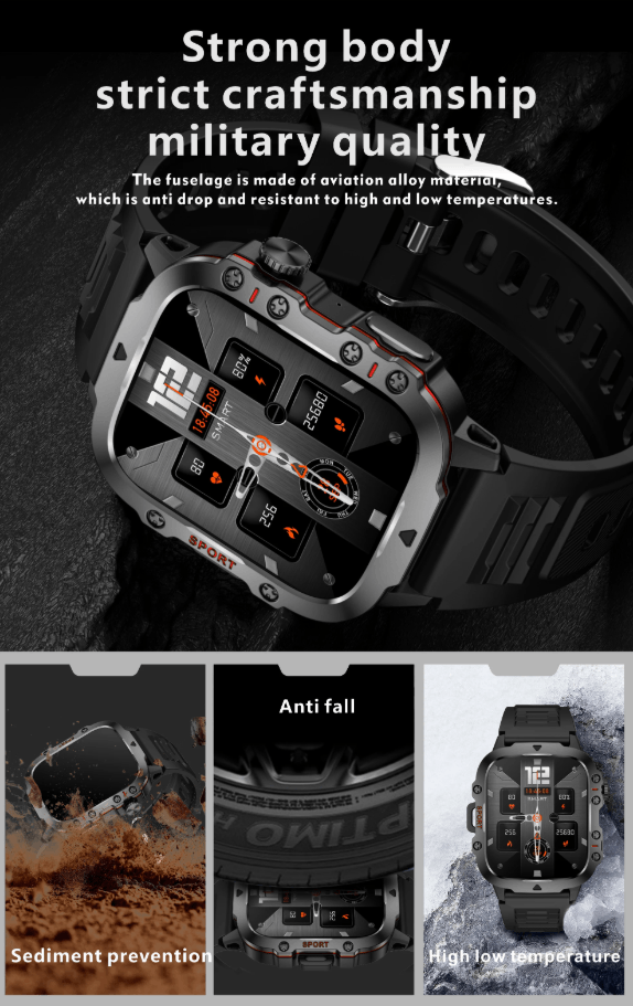 Best Smart Watch Men Rugged Outdoor Waterproof Bluetooth Call | Buy Online at Furniture Things Australia