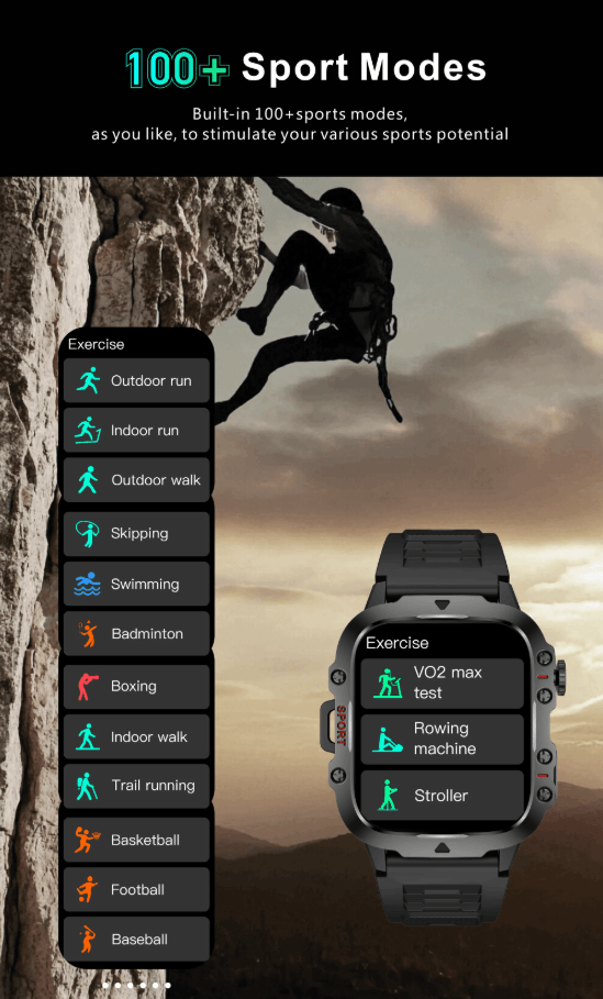 Best Smart Watch Men Rugged Outdoor Waterproof Bluetooth Call | Buy Online at Furniture Things Australia