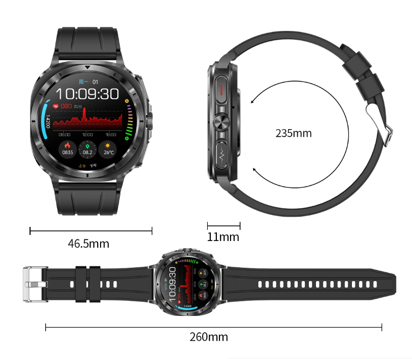 Smart Watch with ECG NFC Health Tracker
